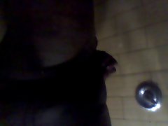 Polishing my knob in public gym shower