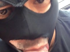 white daddy cumming on my face and mouth-car play