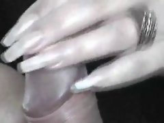 Long nails cockhead scratch