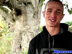 Cut muscular jock jerking himself off