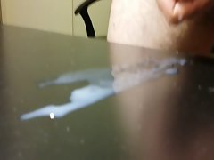 Cumshot on my desk again