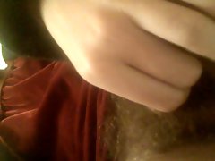 very hairy twat fingering