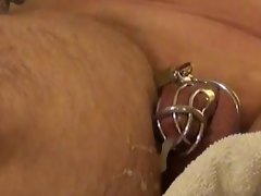 Ruined premature ejaculation in chastity