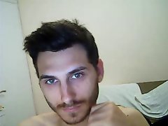 Greek Gorgeous Str8 Young man Masturbation On Cam, Sensual Huge pecker