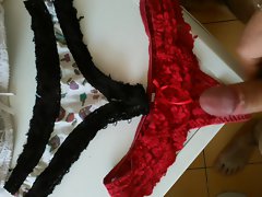 Masturbate and cumshot on not my sister panties