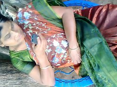 SATIN SILK SAREE AUNTY