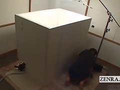 Blindfolded Sensual japanese females escorted into box Subtitles
