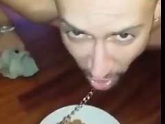 SLAVE Fellatio FEET AND EATING FOOD