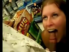 Amateur Dick sucking in the Soft Drink Aisle