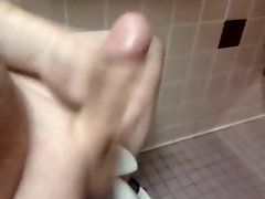 Pumpin Out a Sappy Load in a Public Washroom