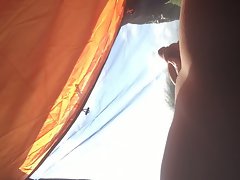 bare camping wank with voyeurs 2