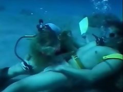 Scuba light-haired makes him cum