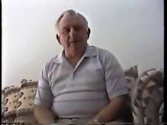 Silver stocky grandpa masturbate