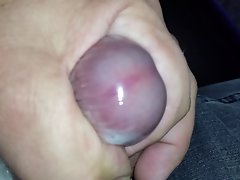 cumshot oressure against stretch foil