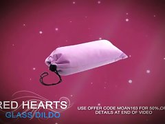 AdamandEve dot com Elegant and Posh Style Red Heart Glass Rubber toy Adult toy Review