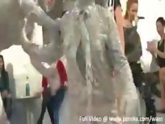 Greedy ladies get slimed oil 6