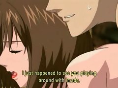 Buxom anime teacher banged by a student