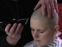 Woman headshaving