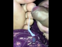 Sleeping cousin cum feet