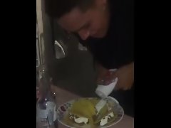 Black teen busts the biggest nut of his life on young white tacos