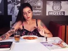 Woman Has Multiple Orgasms While Eating Dinner