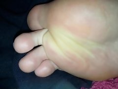 Sweaty sole close up