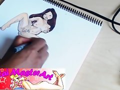 Horny Hentai Brunette Zhaddie Grey Cumming Speed drawing