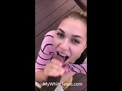 21yr old Jodie sucking a big black cock