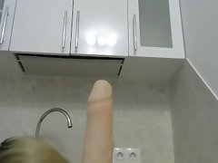 Kitchen homemade solo fuck masturbation