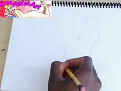 Speed Anime Drawing of sexual ginger-haired Vi