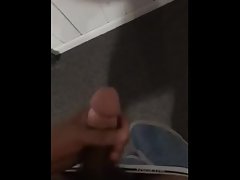 18yo black boy gives himself a handjob