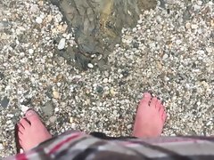 toes in the sea