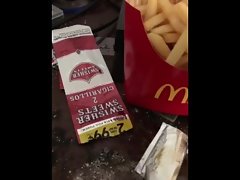 eating jizz on fries