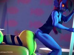 undyne and monster doll slappin dirty ass (double sided plaything sfm)