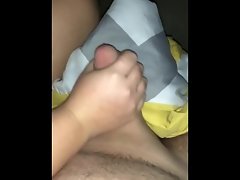 Fuck partner plays with chisel in bed.