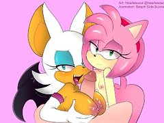 Rouge titfuck while Amy Observes (Sonic Porn)