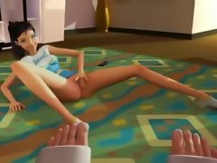 Sensual Animated cheerleader grinding uncle dick.