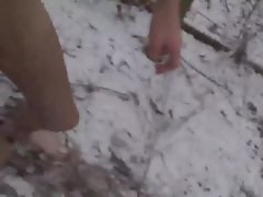 Running thru the snow