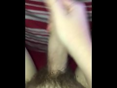 Very hairy cherry boy pecker jerks till jizm