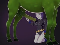 Raven Caresses Brute Boy Prick In Pony Form