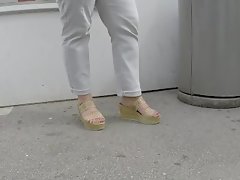 BEST 2018 SEXY TEEN Mummy Gams CROSSED TOES Unexperienced Spycam CANDID FEET 100
