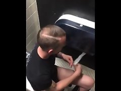 Stranger caught jerking off public bathroom spy