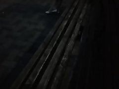 sexual flats dangling and shoeplay at night time by blondie lady