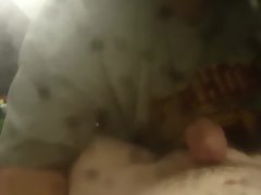 Girlfriend fellates pecker point of view