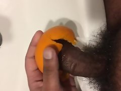 Banging an orange