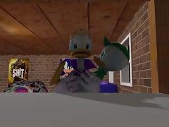 Donald duck makes stud lewd and sweaty