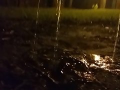 Pissing at a public neighborhood
