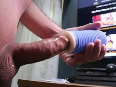 Edging Asian Huge shaft with Sextoy and Ruined Orgasm