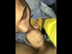 Latina giving blowjob