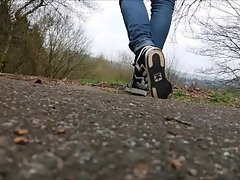 Sneakers, socks and feet